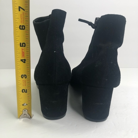 Franco Sarto Ankle Suede Black Block Boots #9 - Picture 9 of 9
